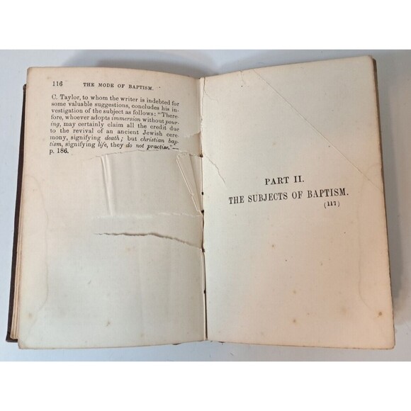 Scripture Baptism; Its Mode & Subjects, Ashbel G Fairfield D.D. 1858 - Picture 9 of 10